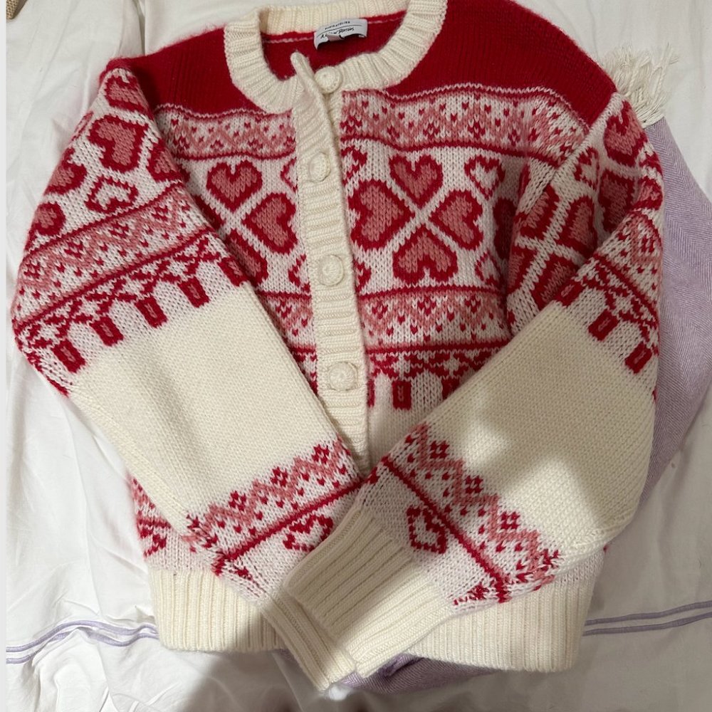 & other stories heart cardigan